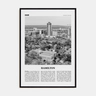 Hamilton, Canada Travel B&W No 2 Poster