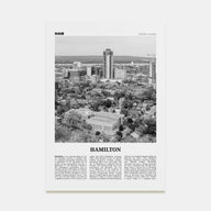 Hamilton, Canada Travel B&W No 2 Poster