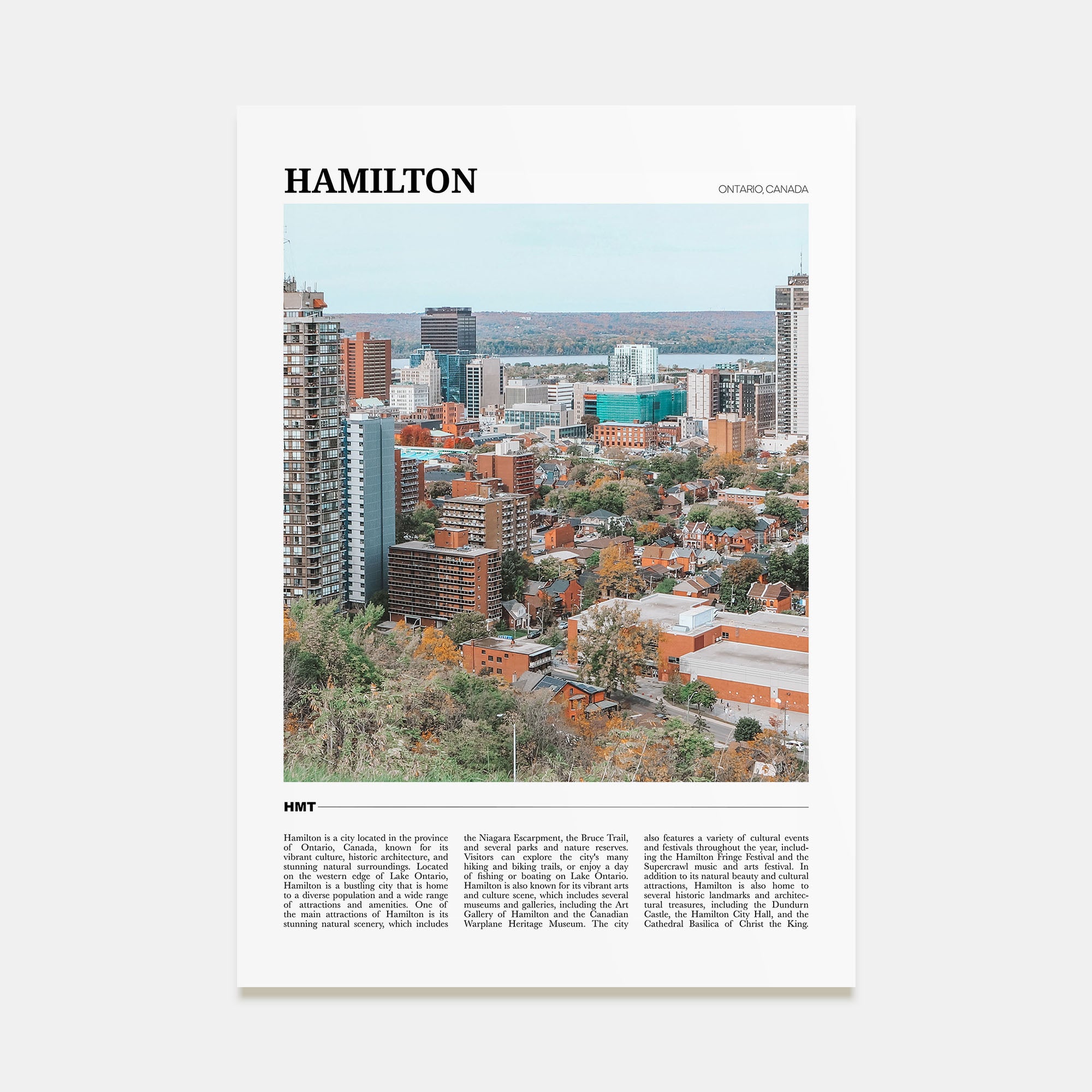 Hamilton, Canada Travel Color Poster