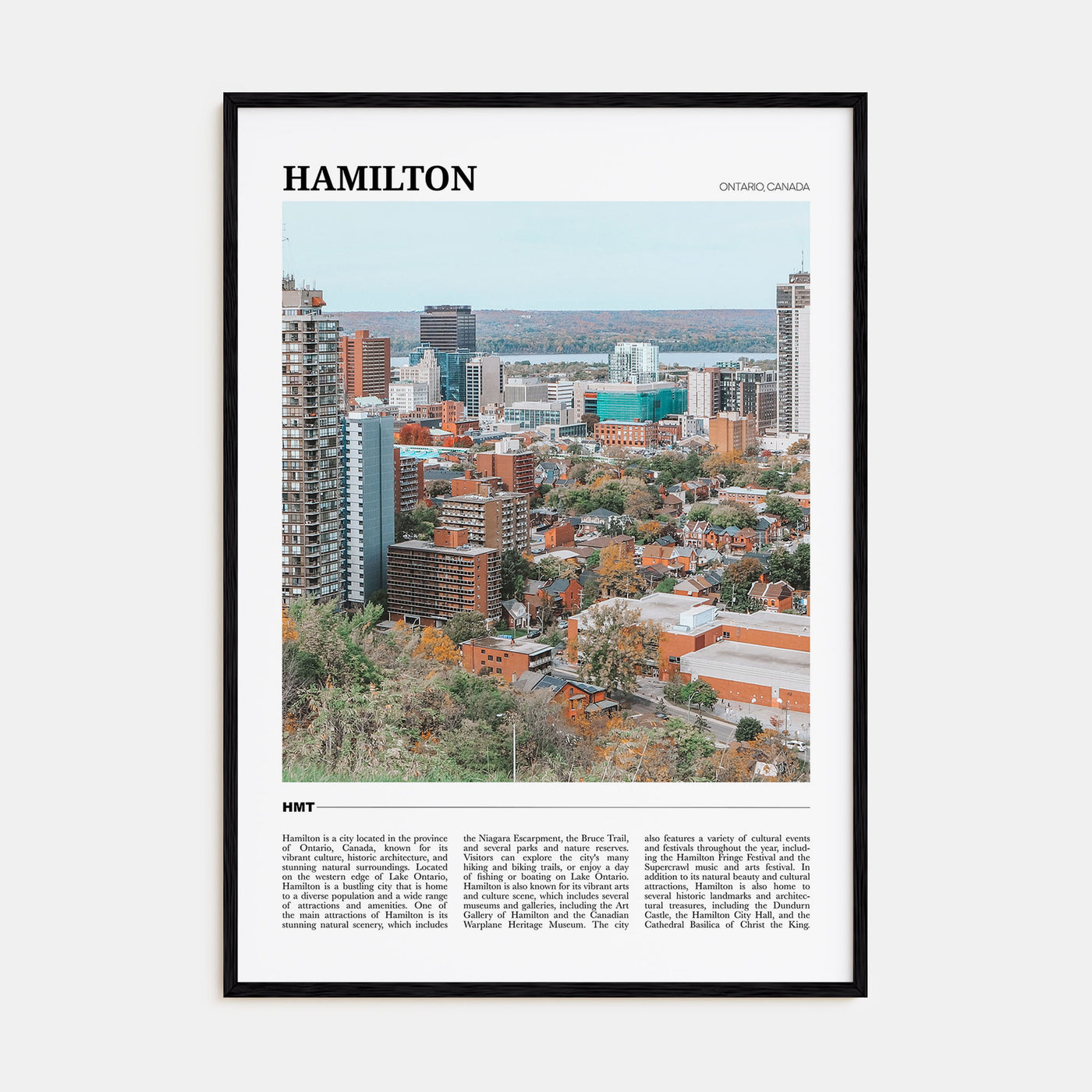 Hamilton, Canada Travel Color Poster