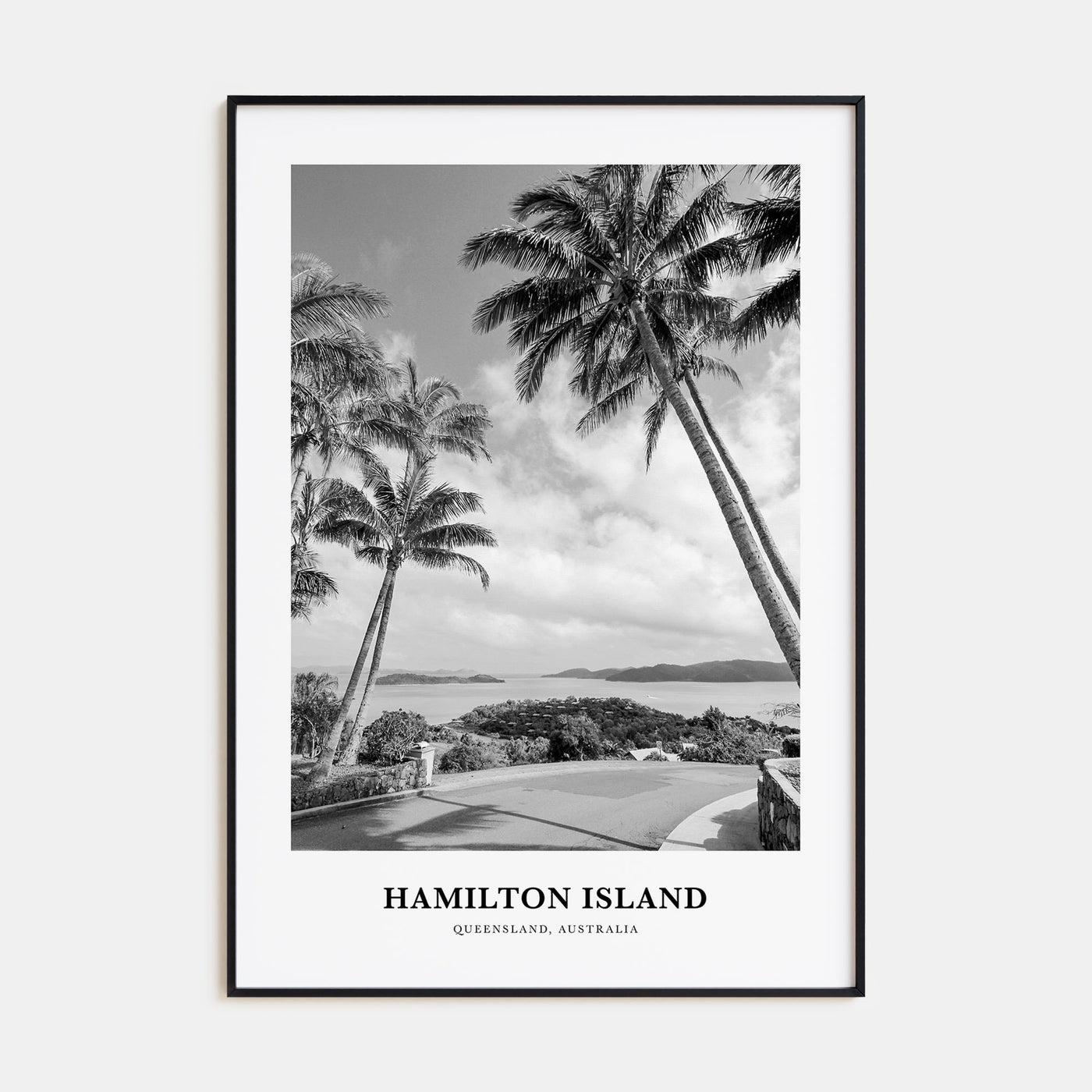 Hamilton Island Portrait B&W Poster