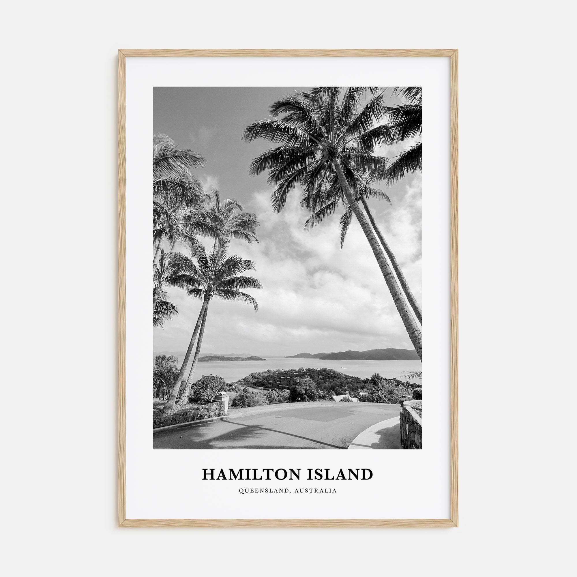 Hamilton Island Portrait B&W Poster