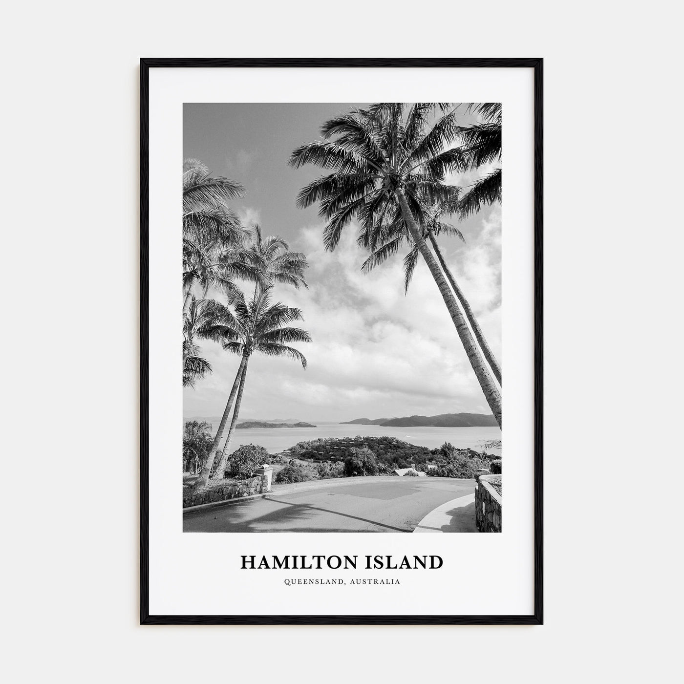 Hamilton Island Portrait B&W Poster