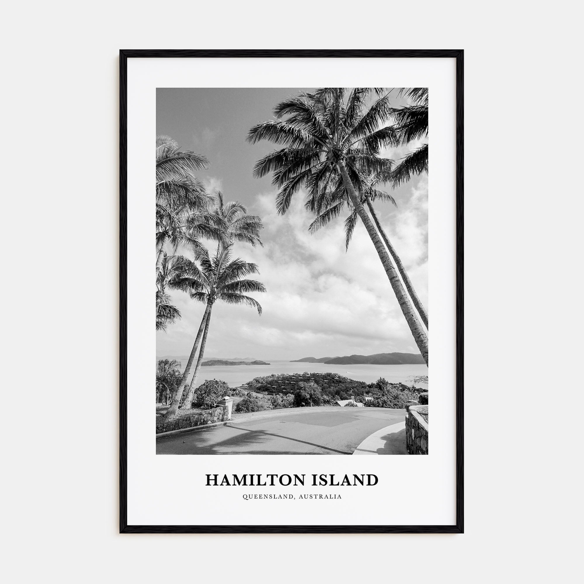 Hamilton Island Portrait B&W Poster