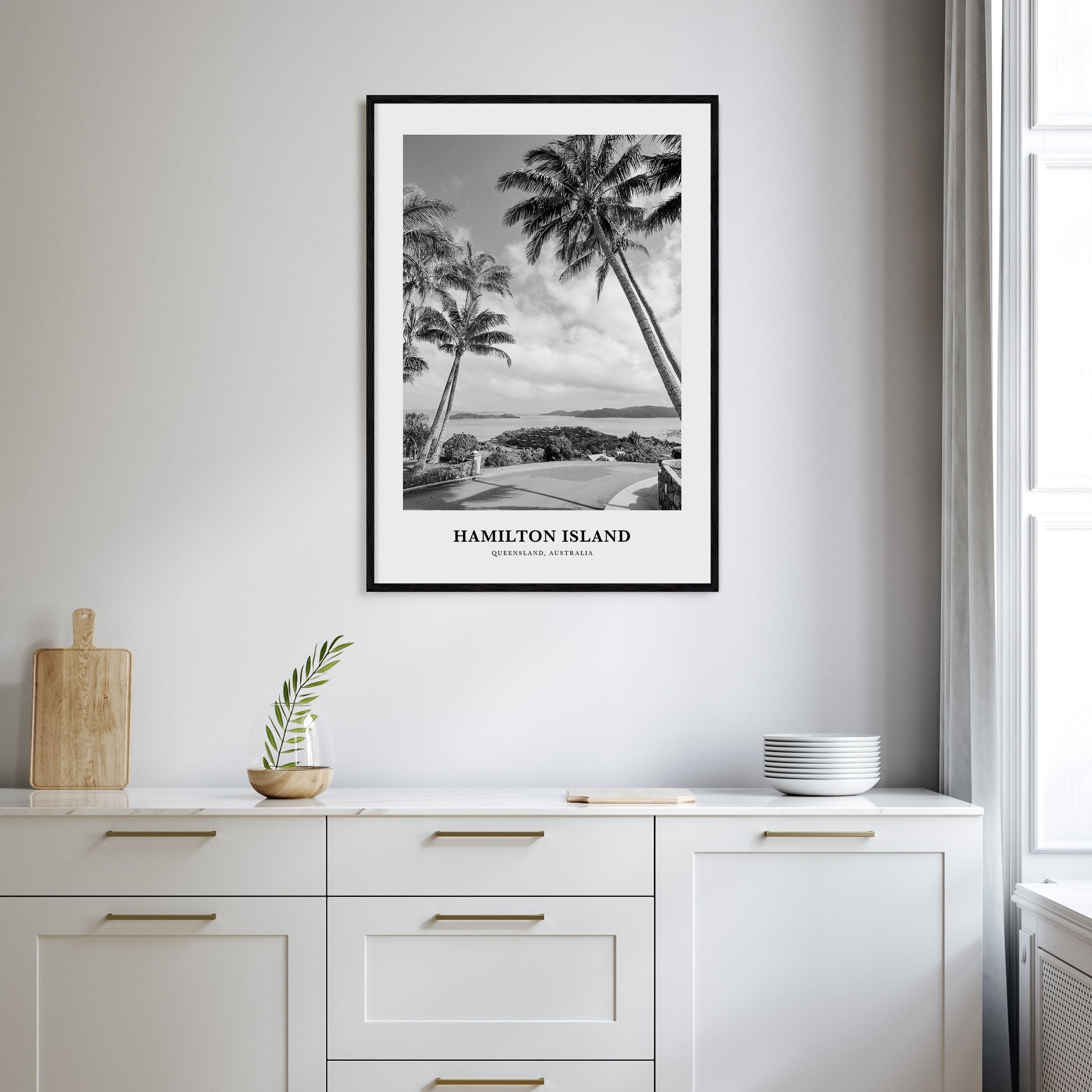 Hamilton Island Portrait B&W Poster