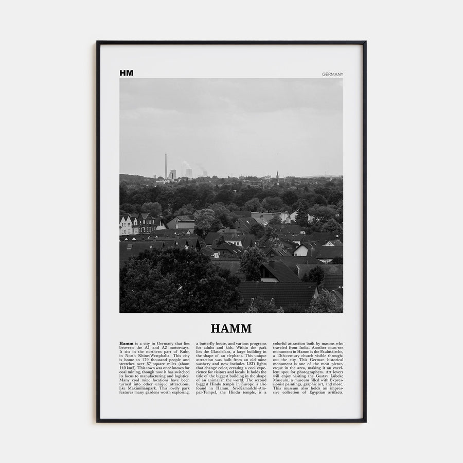 Hamm Travel B&W Poster