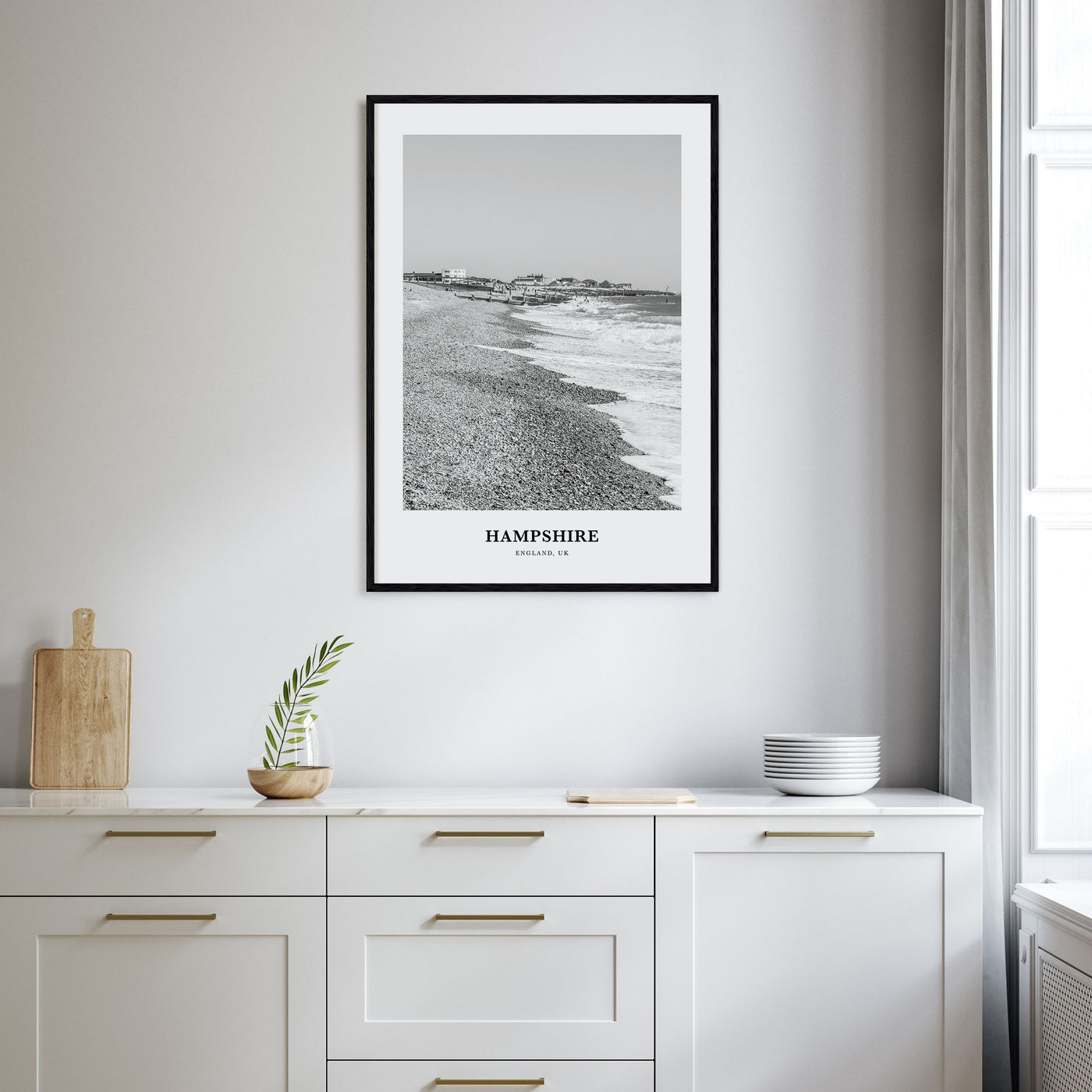 Hampshire Portrait B&W Poster