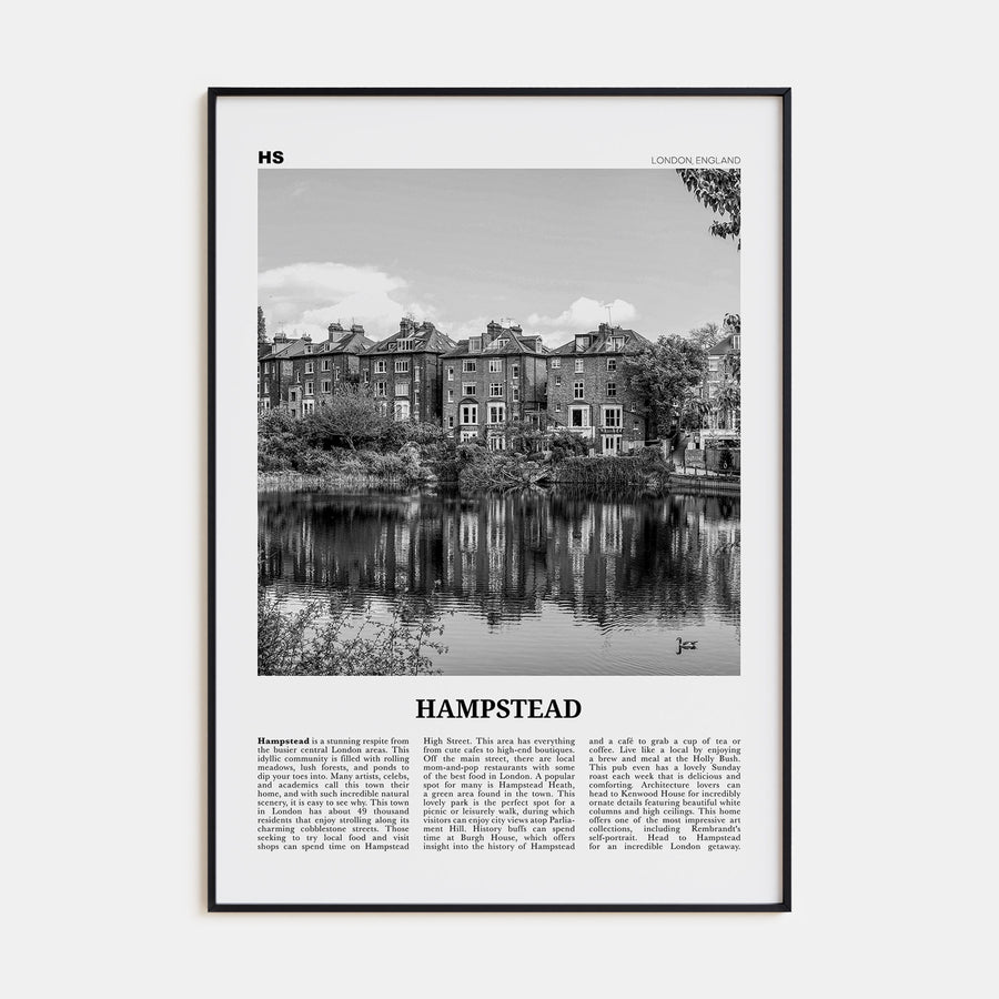 Hampstead Travel B&W Poster