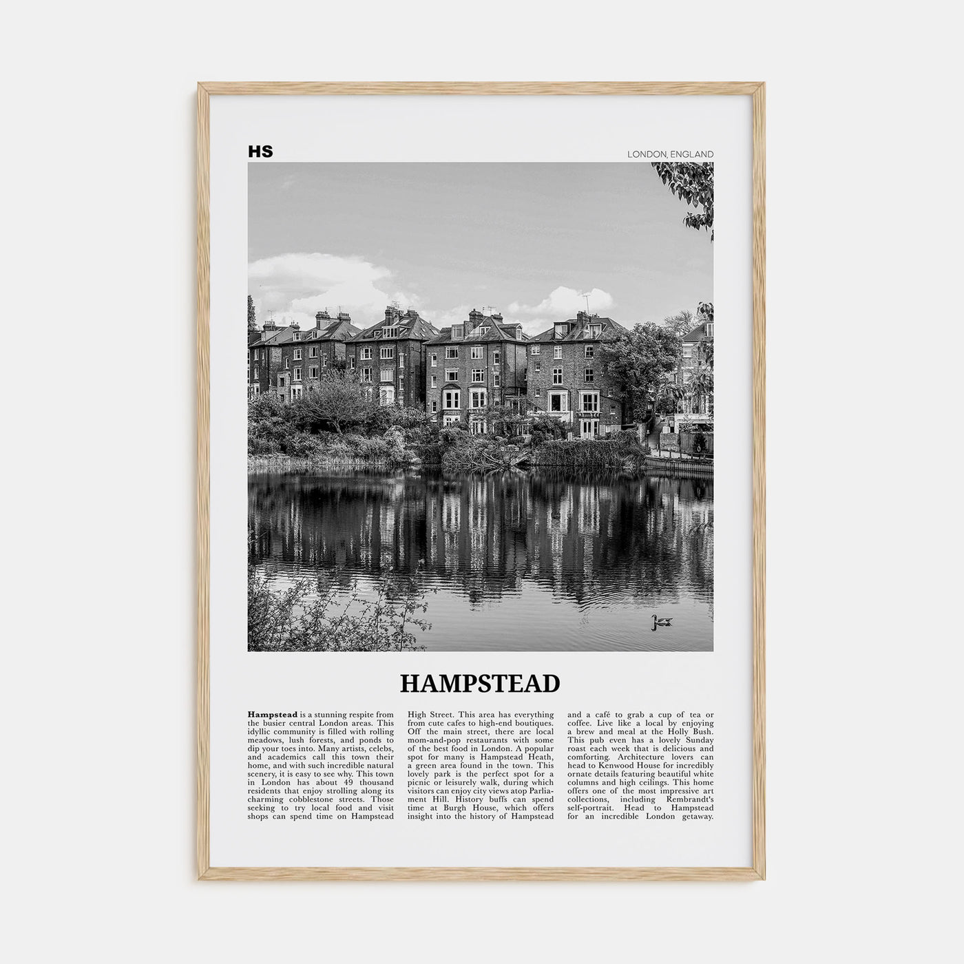 Hampstead Travel B&W Poster