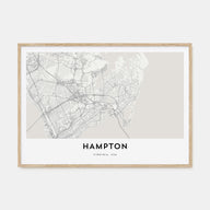 Hampton Map Landscape Poster