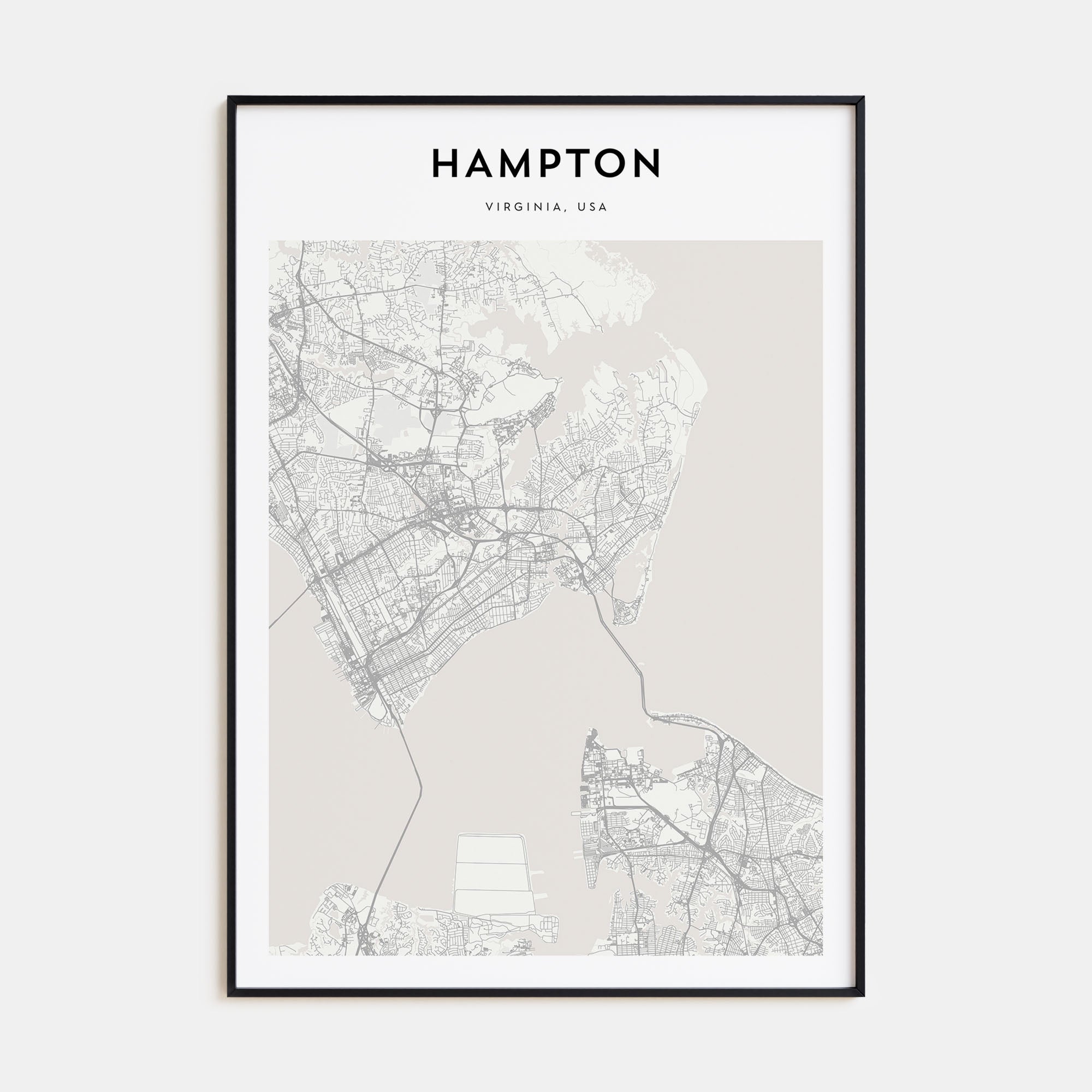 Hampton Map Portrait Poster