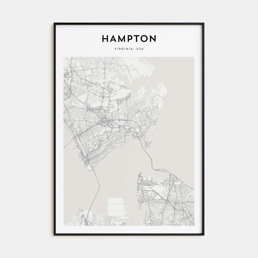 Hampton Map Portrait Poster