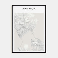 Hampton Map Portrait Poster