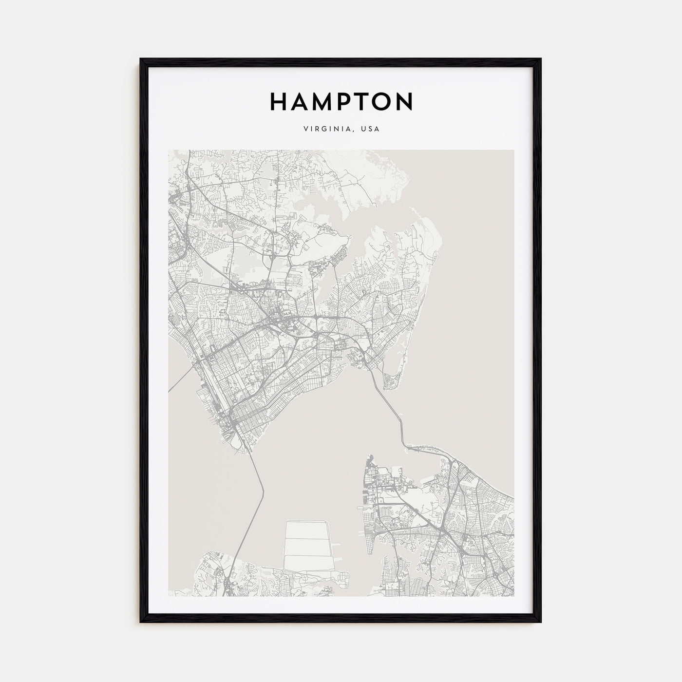 Hampton Map Portrait Poster