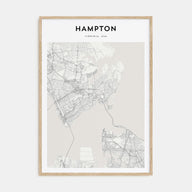 Hampton Map Portrait Poster