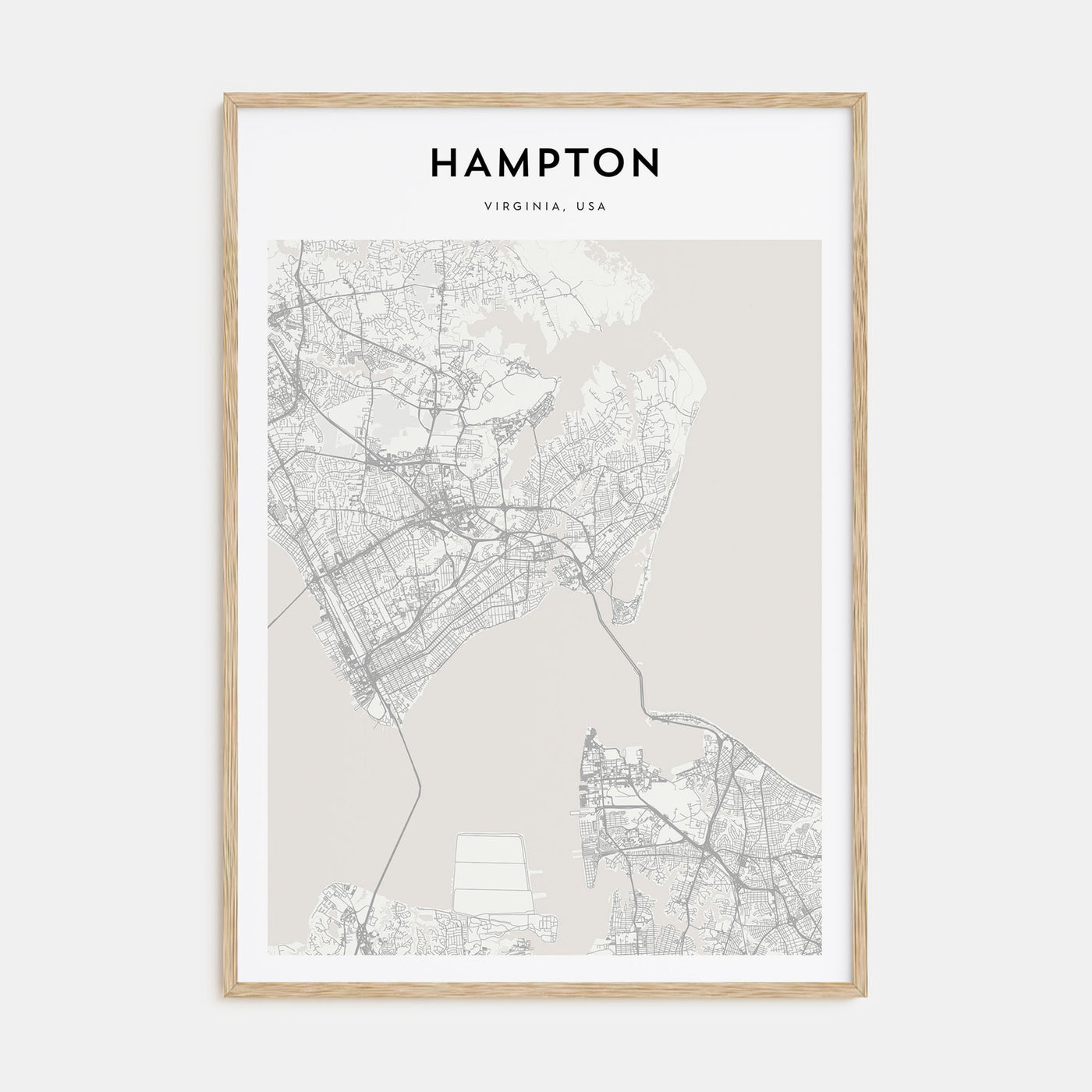 Hampton Map Portrait Poster
