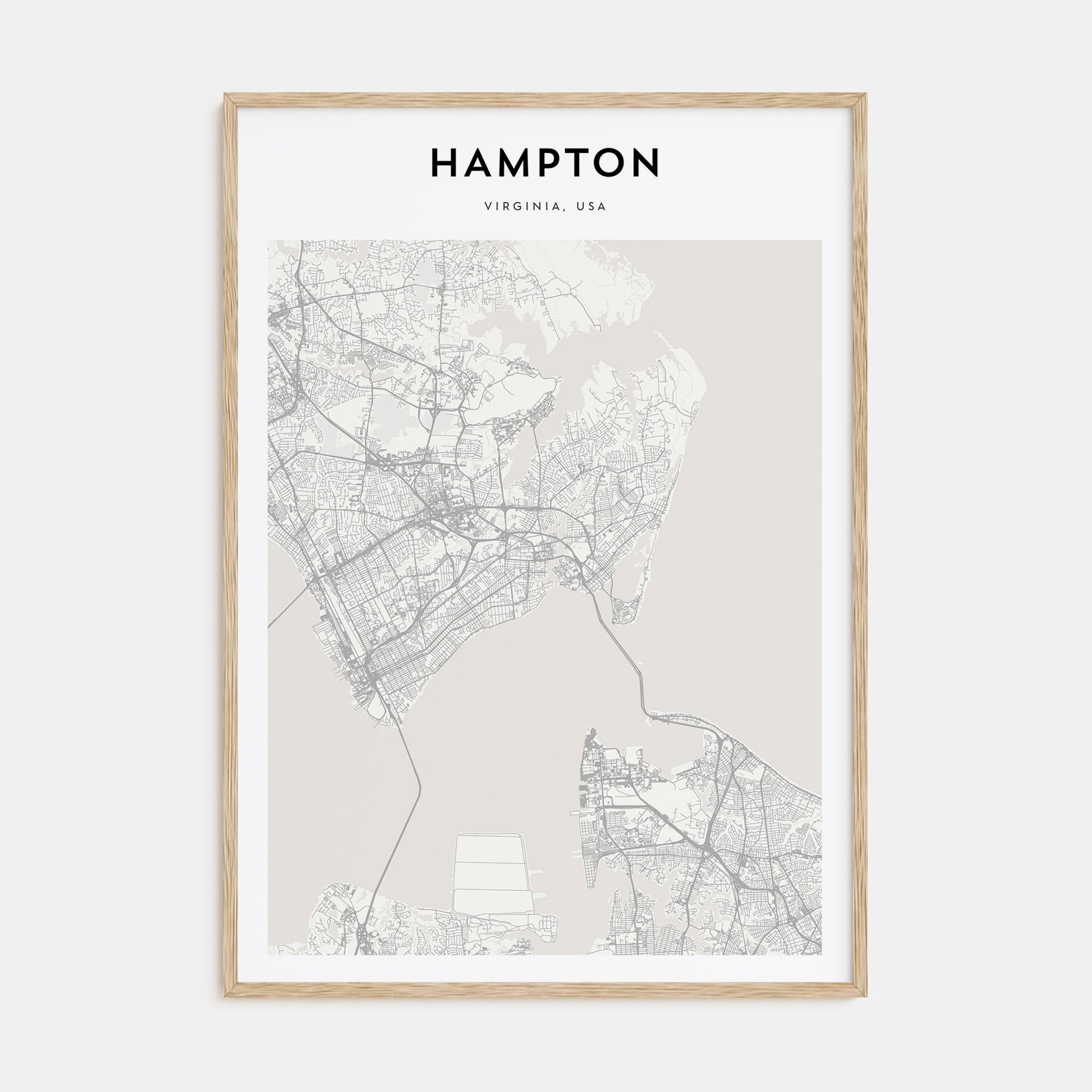 Hampton Map Portrait Poster