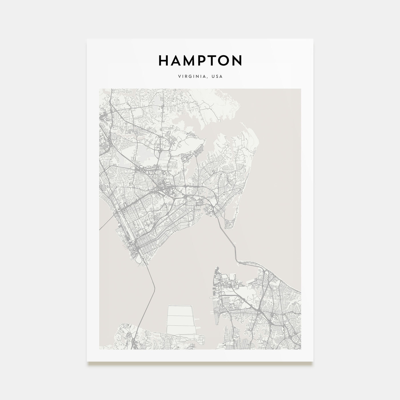 Hampton Map Portrait Poster