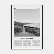 Hana Highway Travel B&W Poster