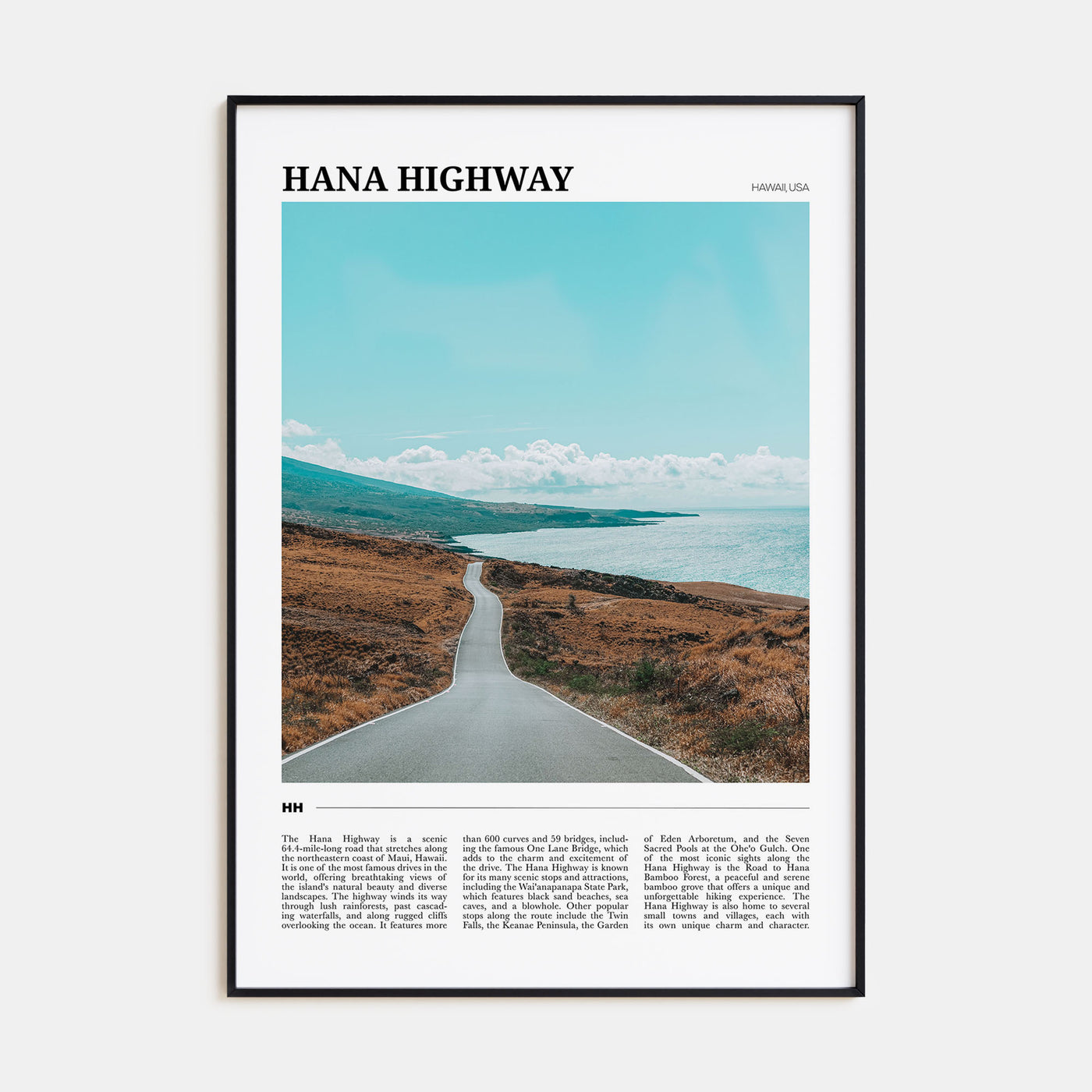 Hana Highway Travel Color Poster