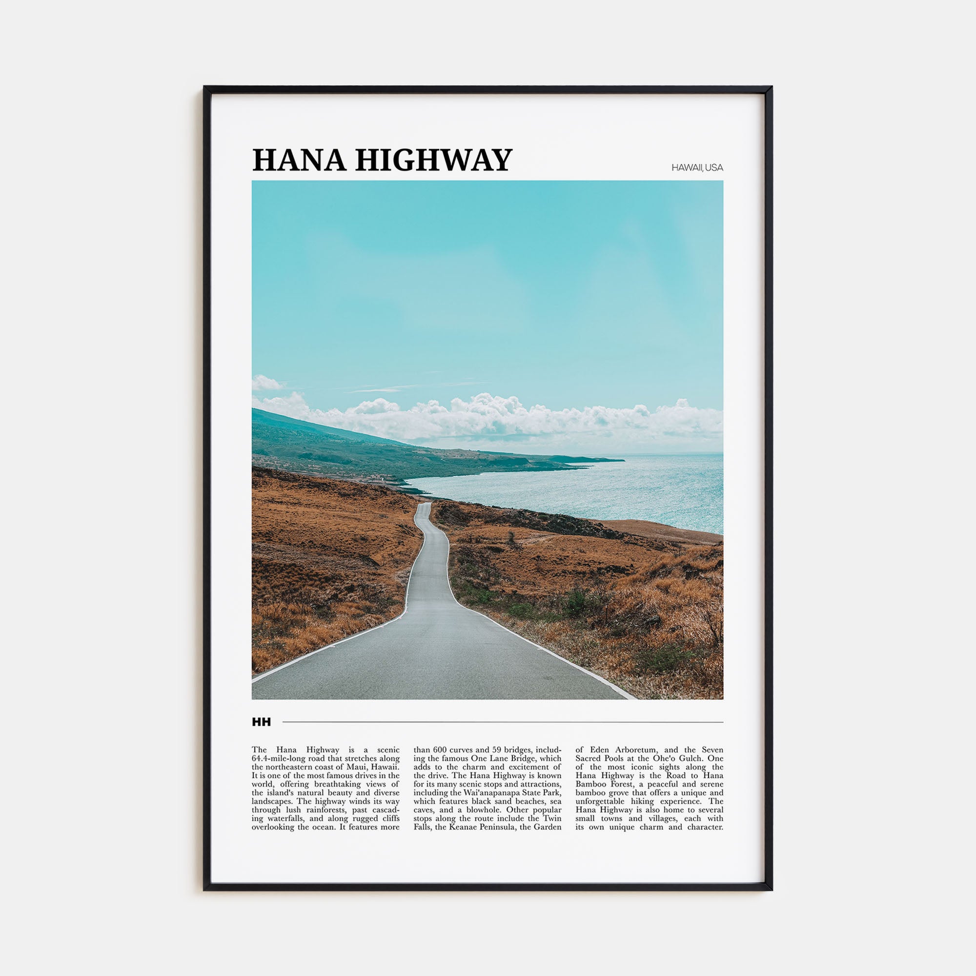 Hana Highway Travel Color Poster