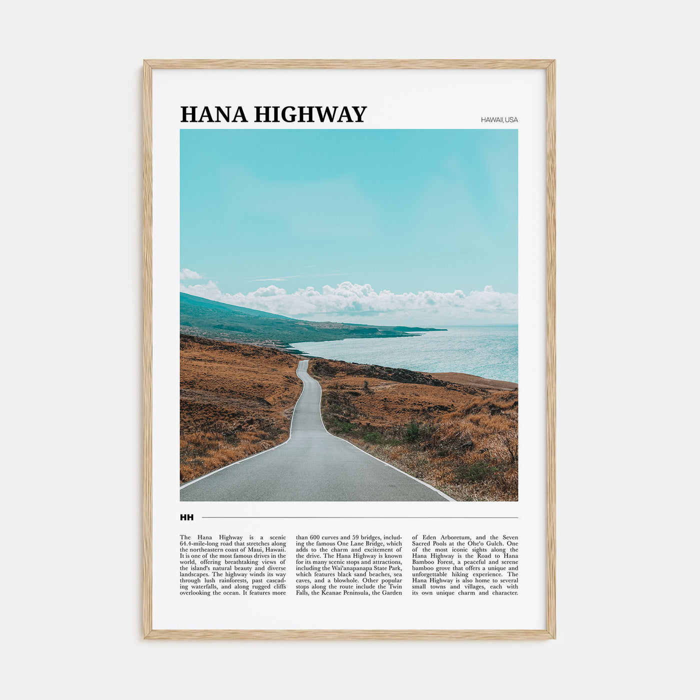 Hana Highway Travel Color Poster