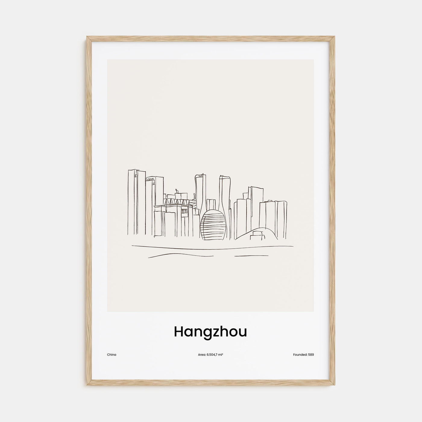 Hangzhou Drawn Poster