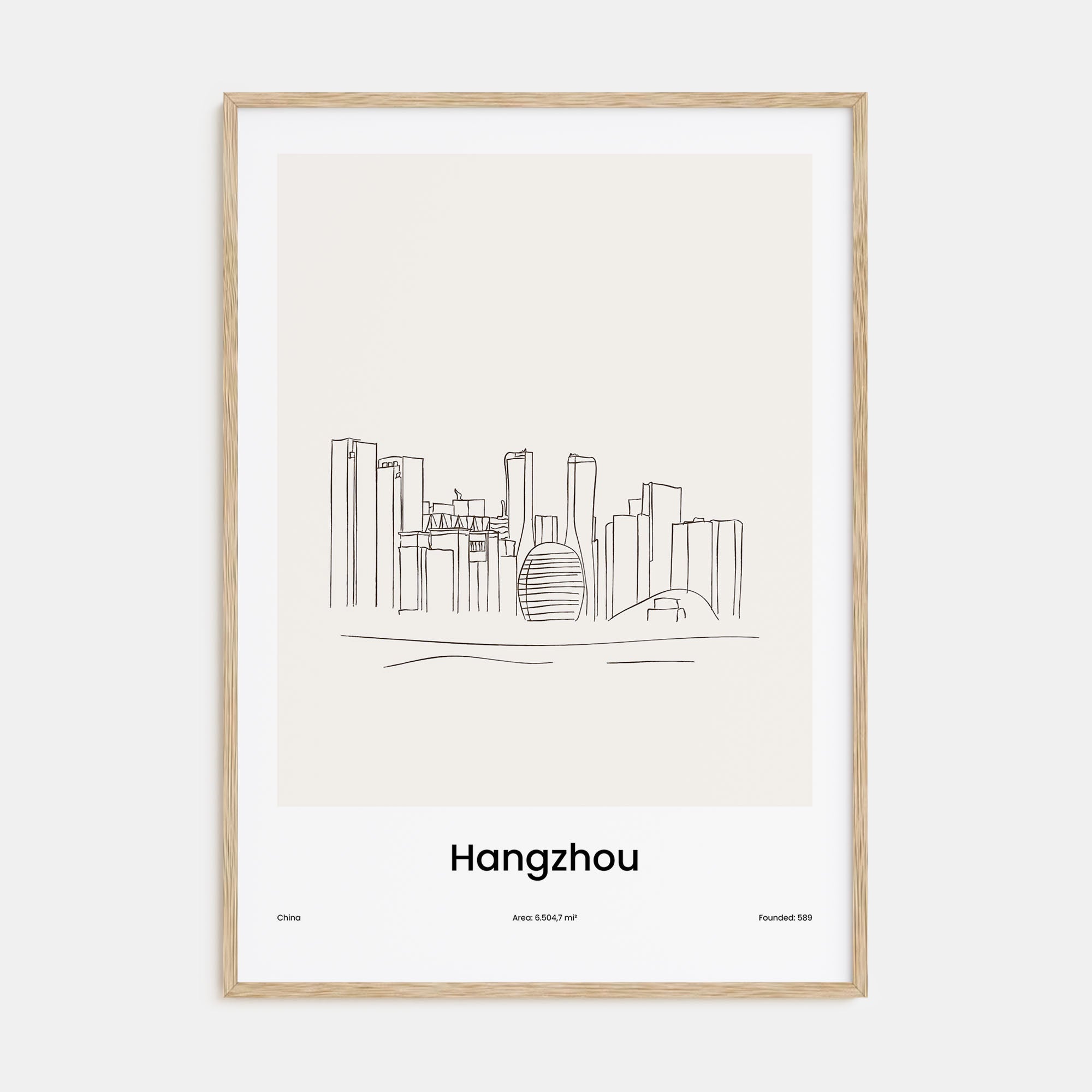 Hangzhou Drawn Poster