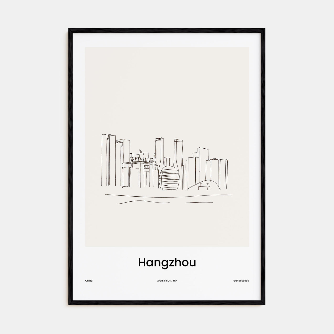 Hangzhou Drawn Poster