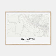 Hannover Map Landscape Poster