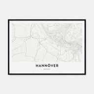Hannover Map Landscape Poster