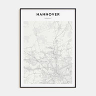 Hannover Map Portrait Poster