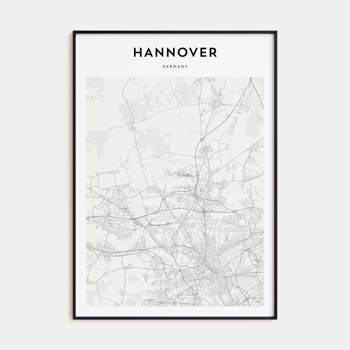 Hannover Map Portrait Poster