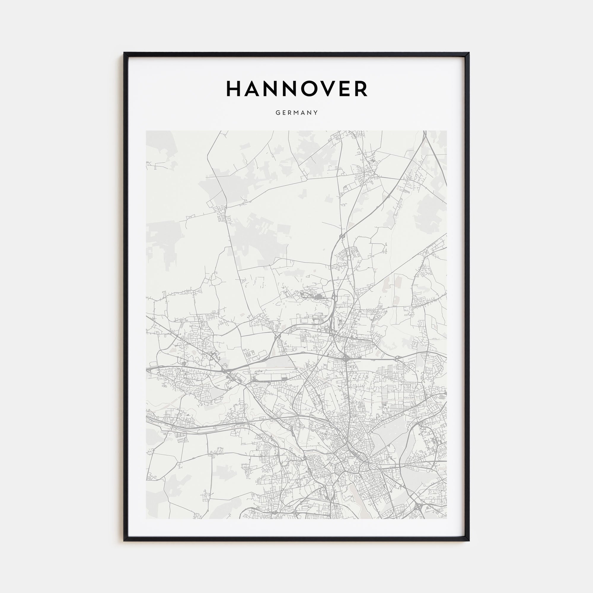 Hannover Map Portrait Poster