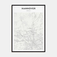 Hannover Map Portrait Poster