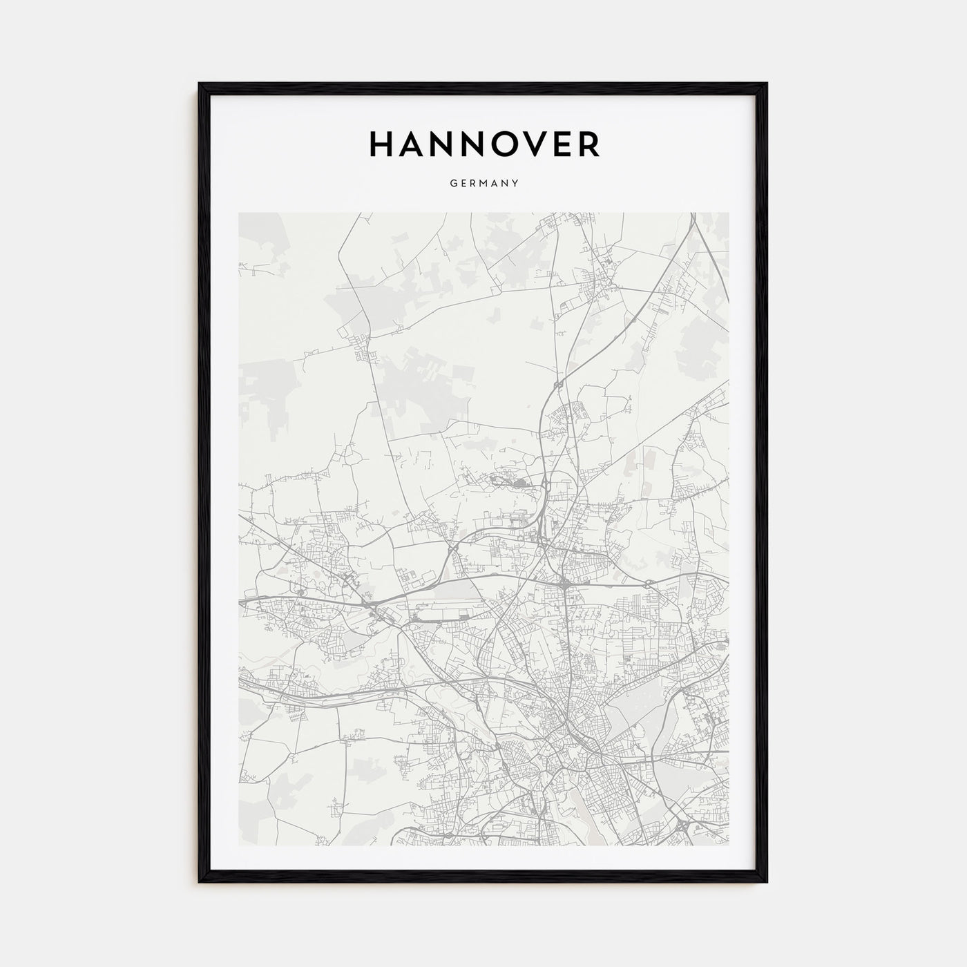 Hannover Map Portrait Poster