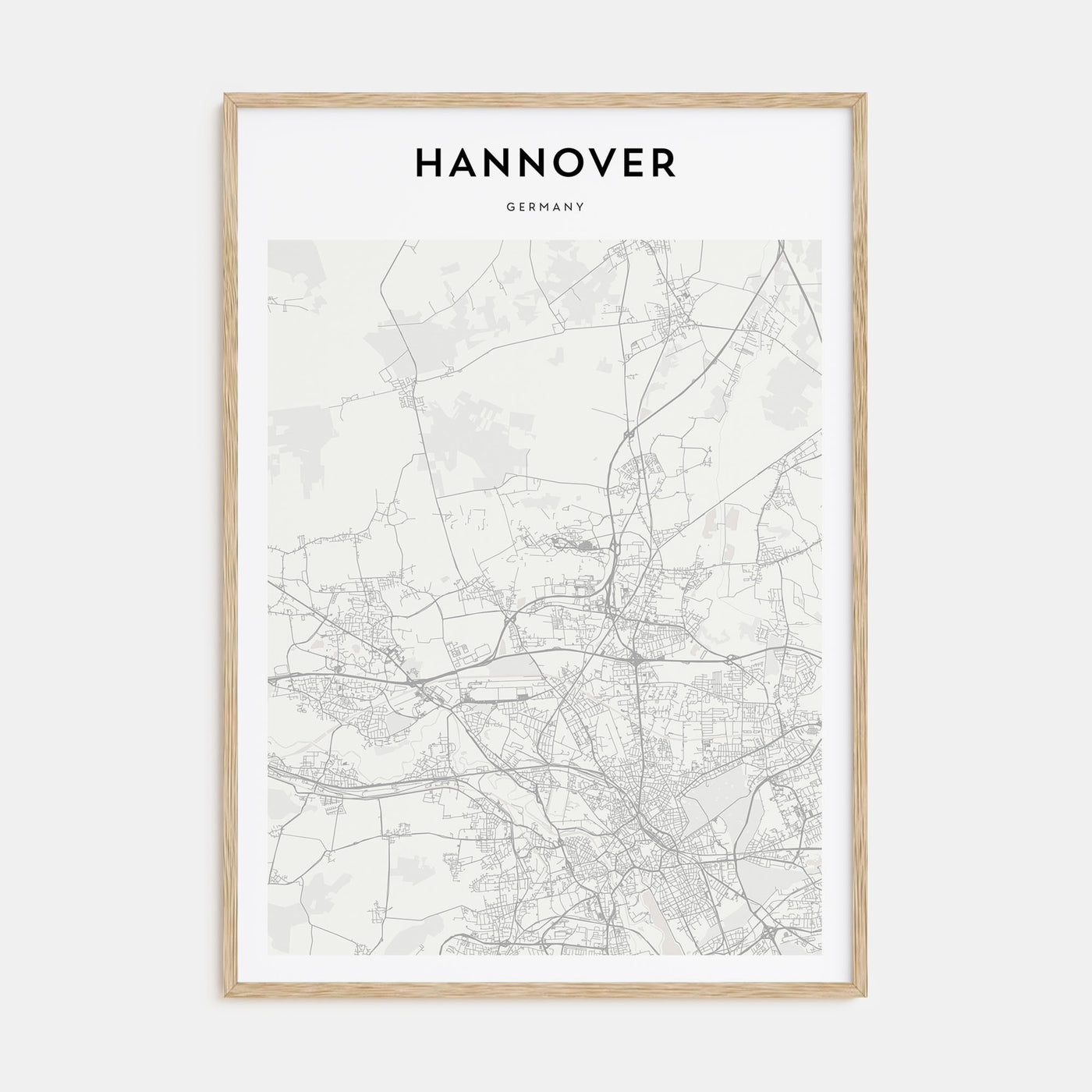 Hannover Map Portrait Poster
