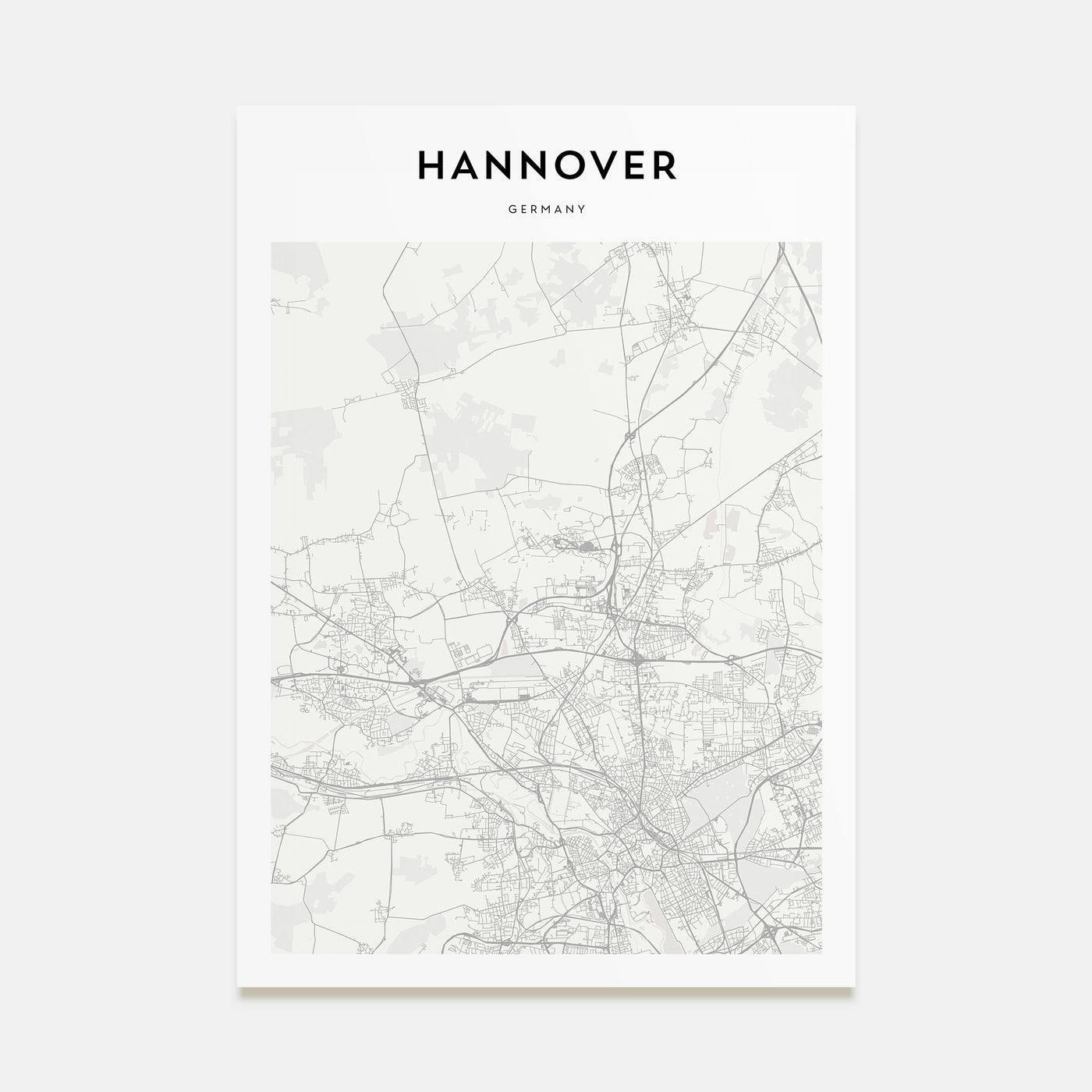 Hannover Map Portrait Poster