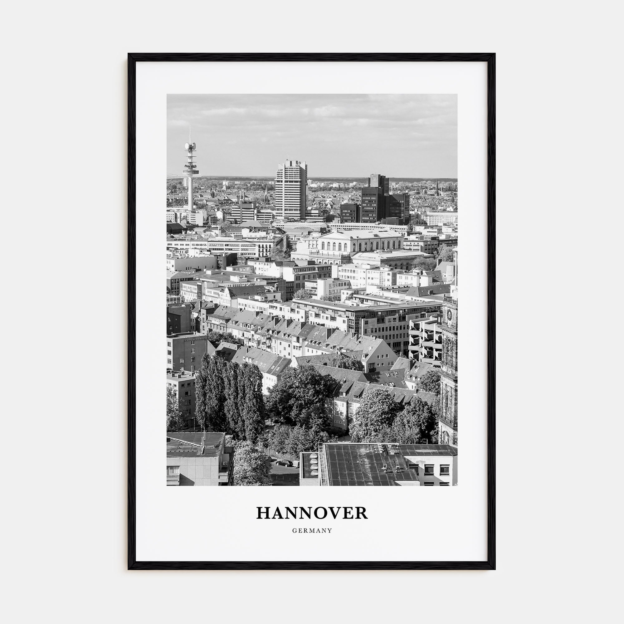 Hannover Portrait B&W Poster