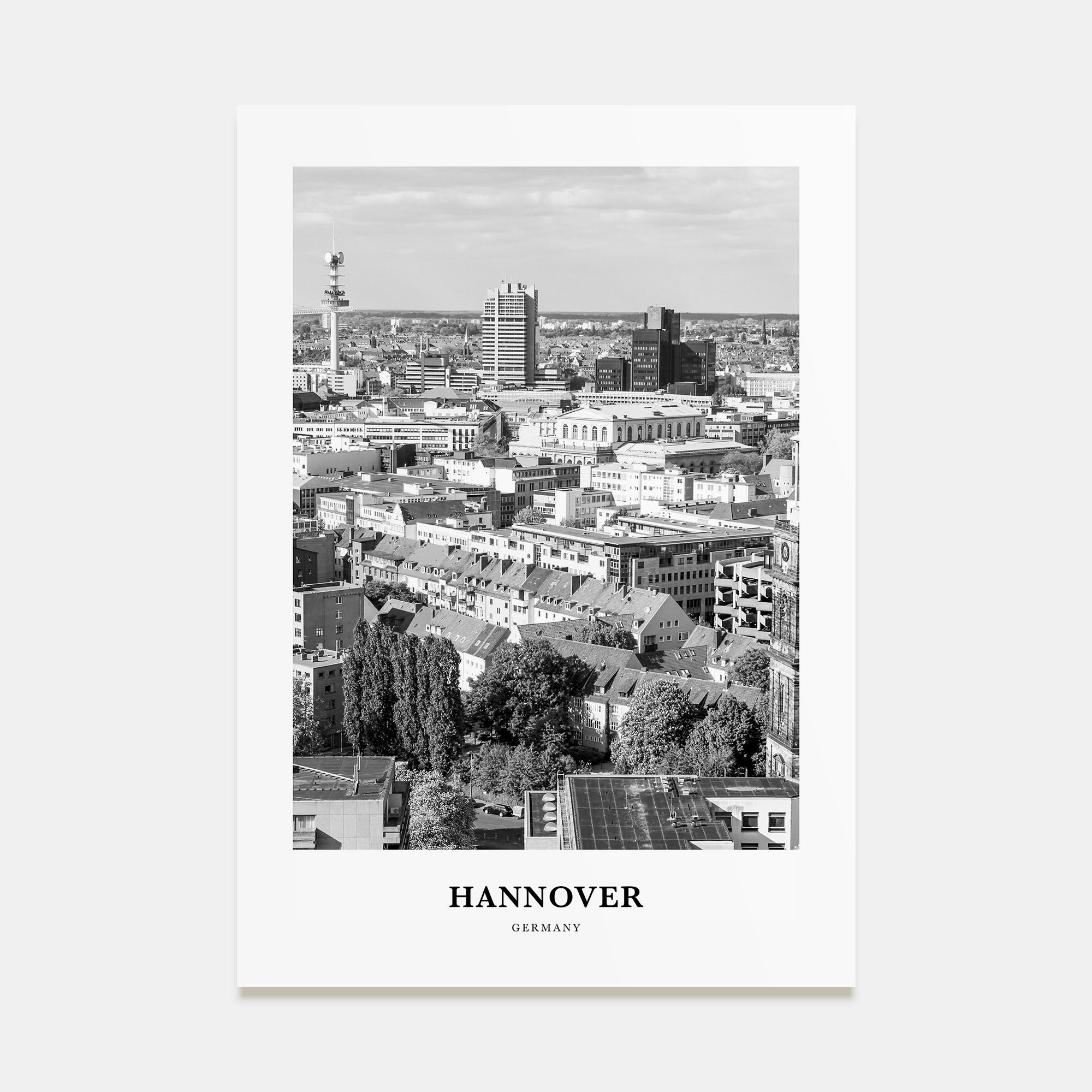 Hannover Portrait B&W Poster
