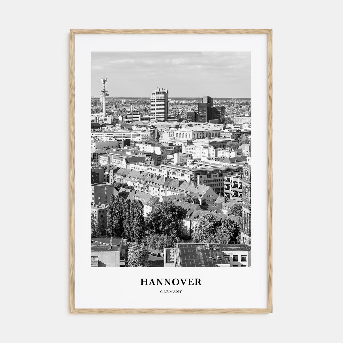 Hannover Portrait B&W Poster
