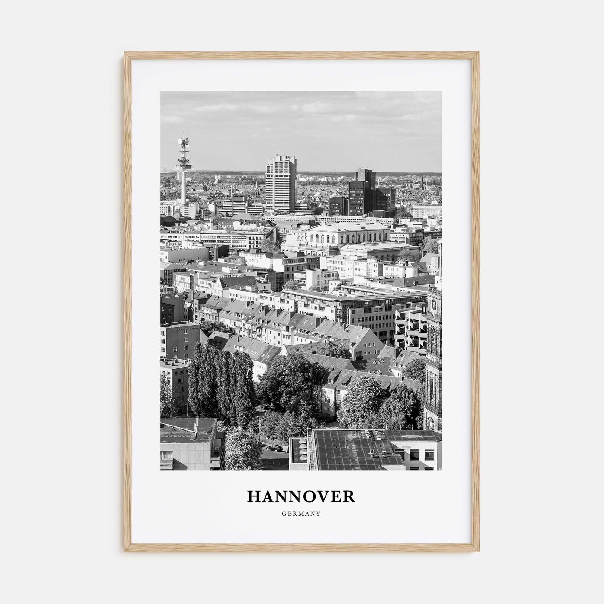 Hannover Portrait B&W Poster