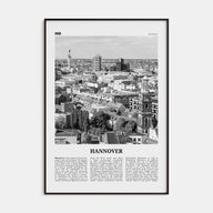 Hannover Travel B&W Poster