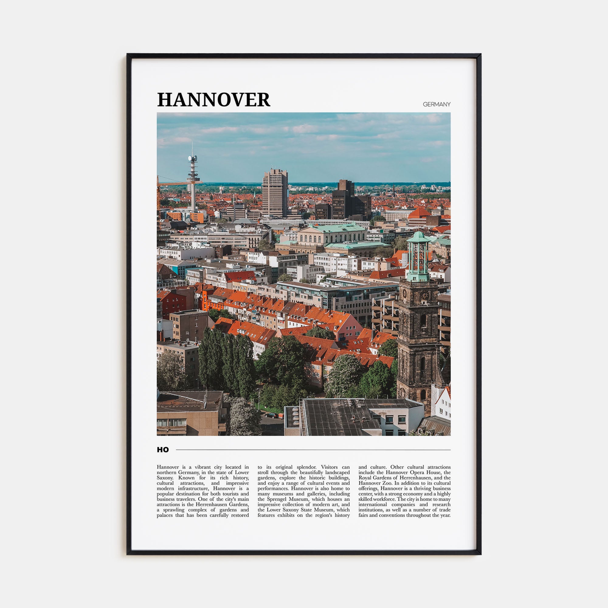 Hannover Travel Color Poster