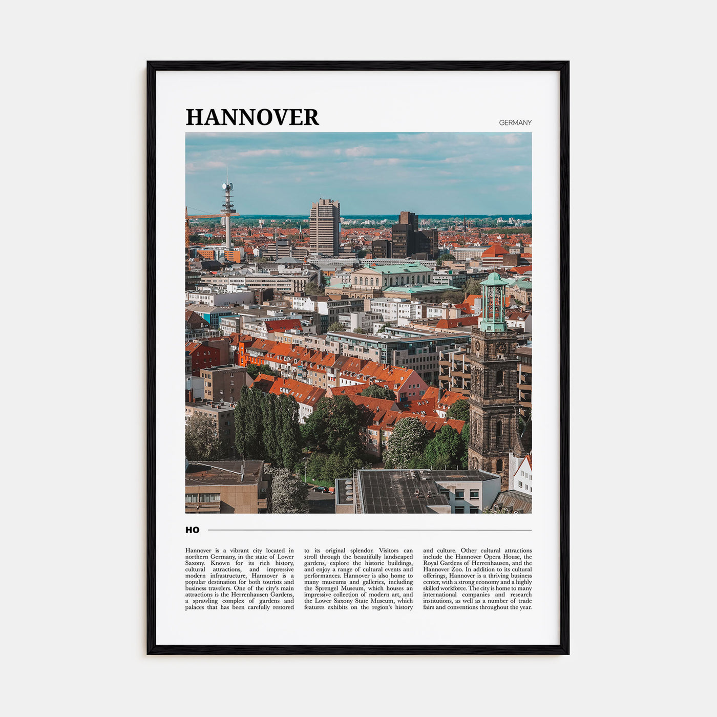 Hannover Travel Color Poster