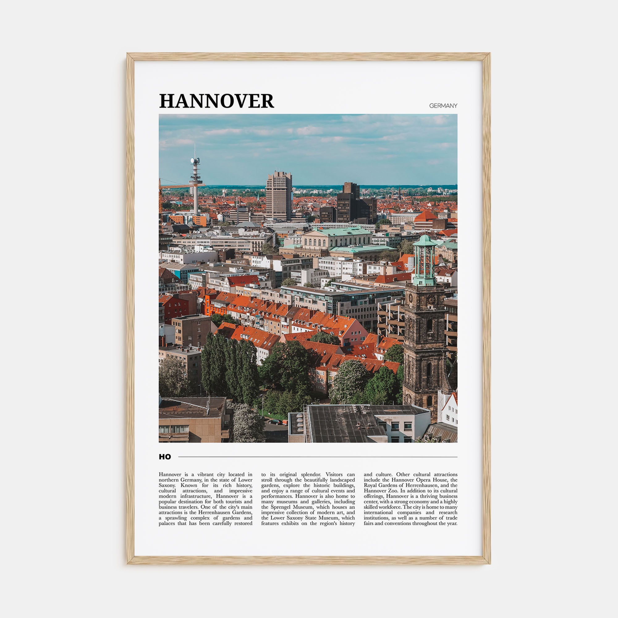 Hannover Travel Color Poster