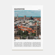 Hannover Travel Color Poster
