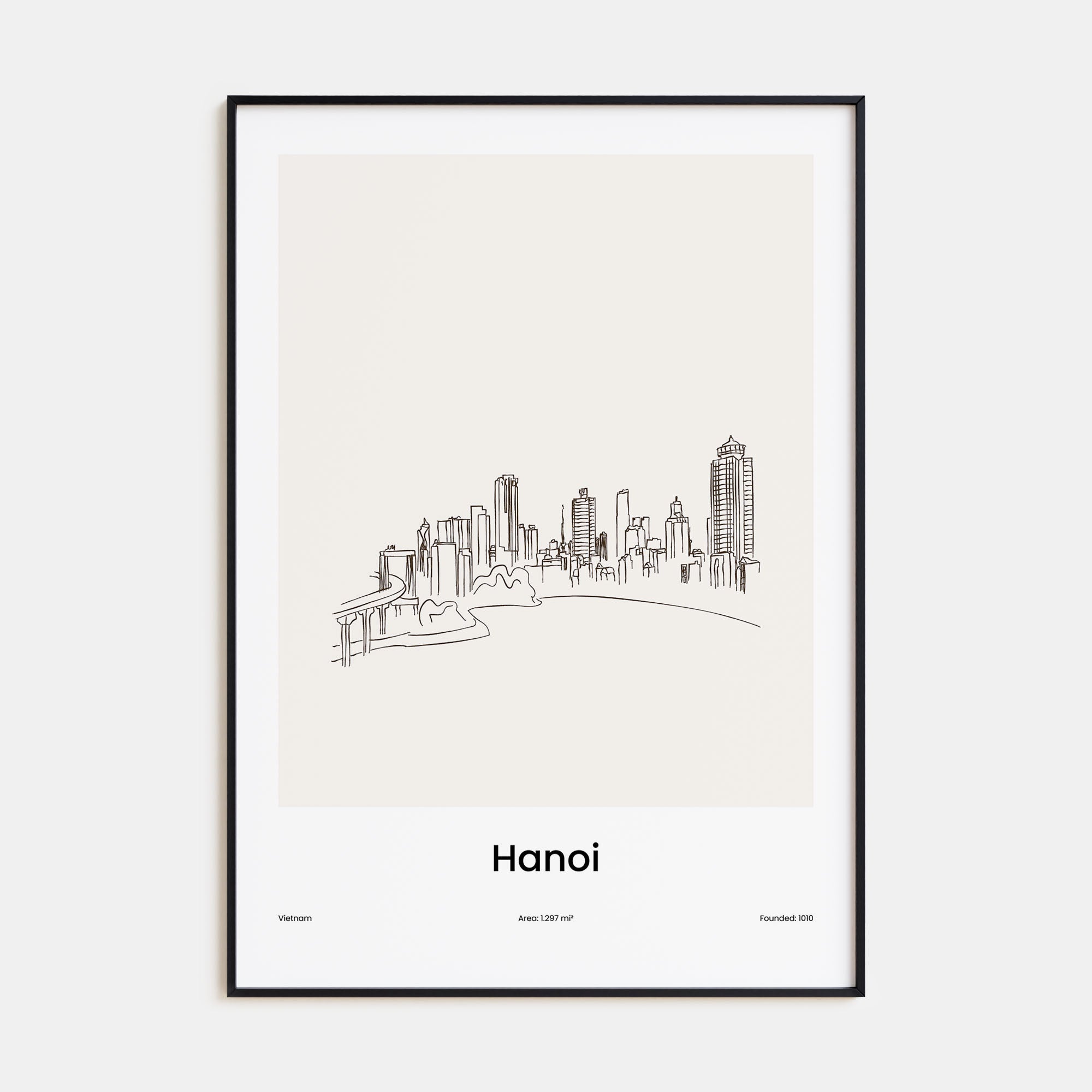 Hanoi Drawn Poster