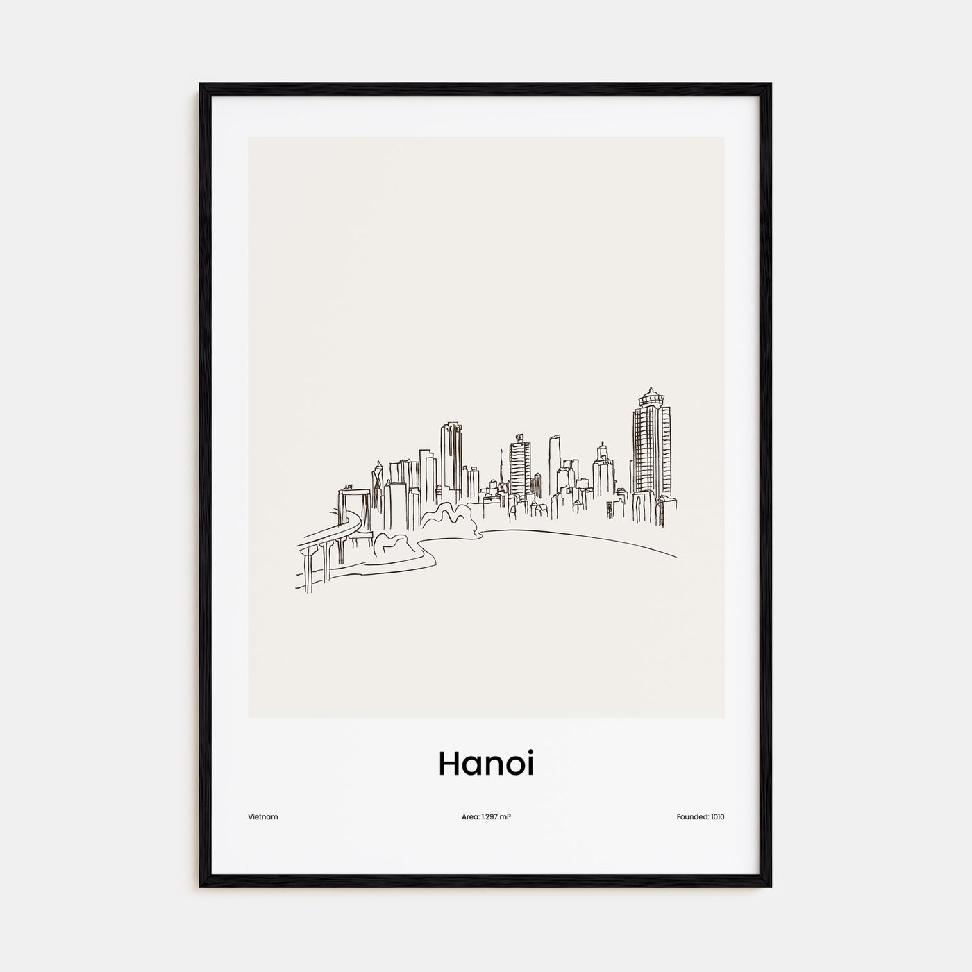 Hanoi Drawn Poster