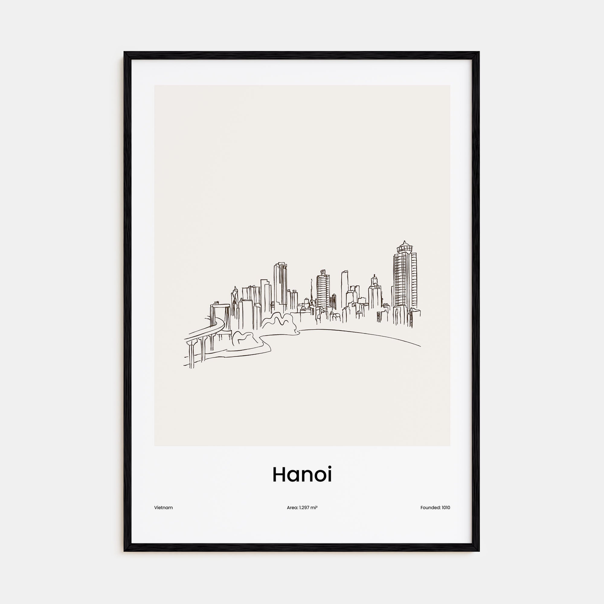 Hanoi Drawn Poster
